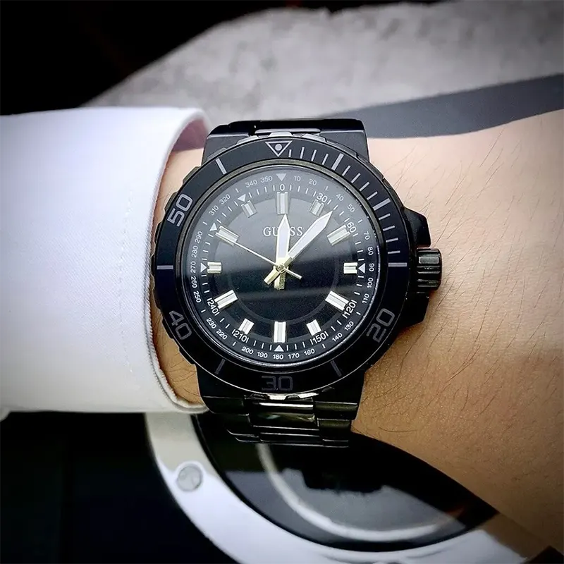 Guess Track Black Dial Quartz Men's Watch- GW0426G3